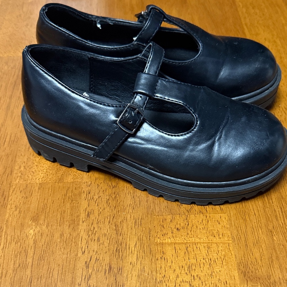 Elegant Black Kids Dress Shoes